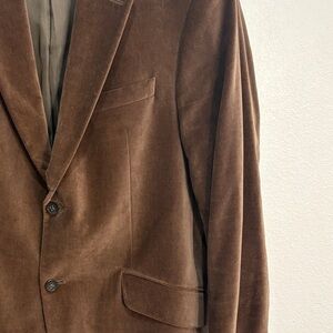 Banana Republic Men Velvet Blazer 42R Brown Sport Coat Cotton Jacket 2 Button